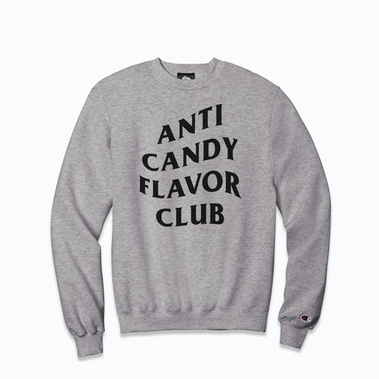 TRILOGY "ANTI CANDY FLAVOR CLUB" GREY/BLACK CREWNECK